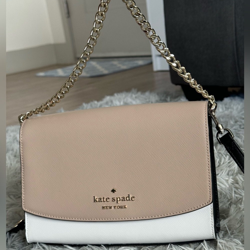 Kate Spade Madison Flap Convertible Crossbody in Toasted Hazelnut Multi